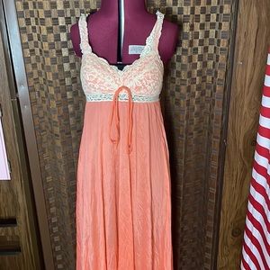 Peach and Lace Nightgown